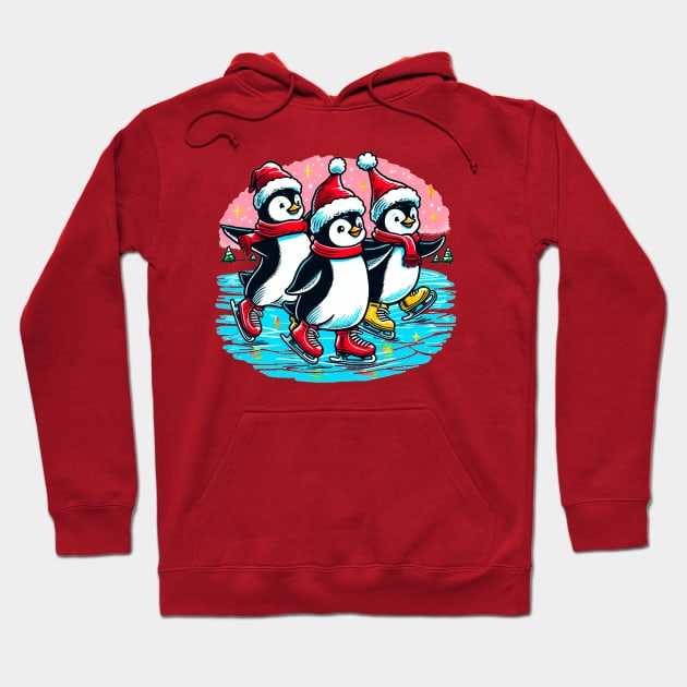 Christmas Skating Hoodie by Lovely Animals